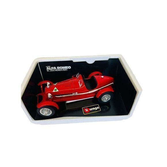 Burago 1/18 Scale Diecast Cod.3014 Alfa Romeo 8C 2300 Monza 1931 Red Vintage - Picture 5 of 11